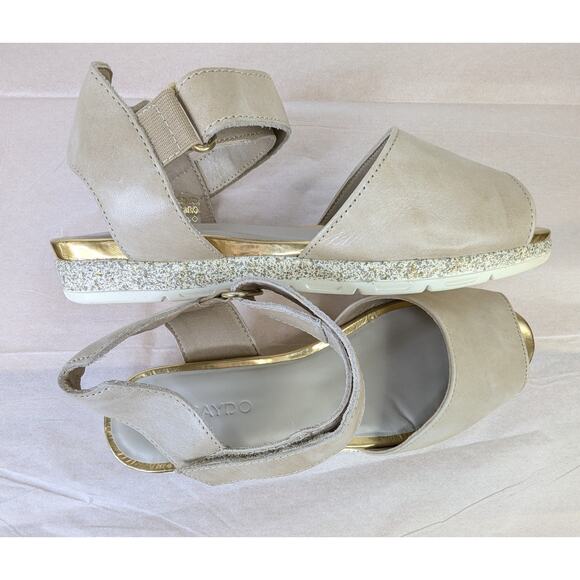 SAYDO DANCE OFF BREZZA Lightweight Tan Leather Open Toe Sandals Shoes Size 5.5 - Picture 6 of 8